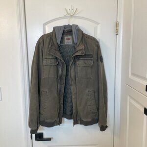 Levi's Hooded Military Trucker Jacket (Olive)